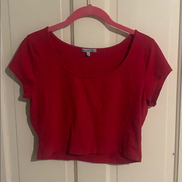 Basic Red Cropped Tee - Picture 1 of 3